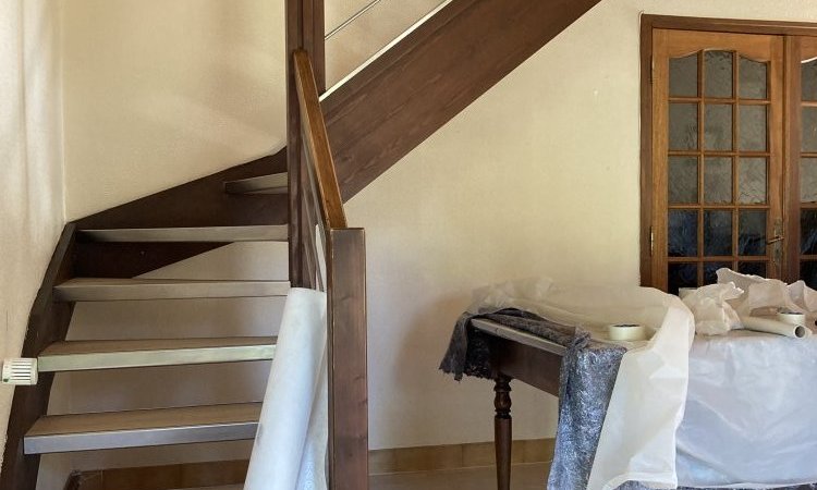 Rénovation d'escalier en bois à Le Cheylas 